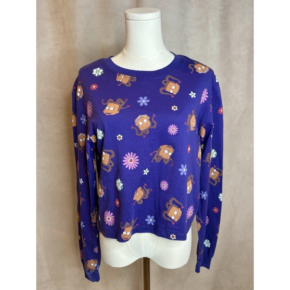 Rugrats Susie Carmichael Nickelodeon Graphic Long Sleeve Tee Blue Size S